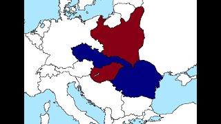 Poland and Hungary vs Romania and Czechoslovakia