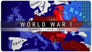 WW1 in Europe (Animated Map)