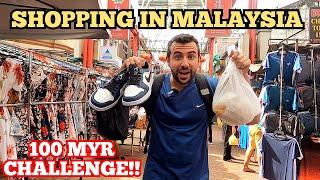 100 MYR CHALLENGE!!! What Can You Buy in MALAYSIA?! Kuala Lumpur SHOPPING SPREE SHOES, FOOD & MORE