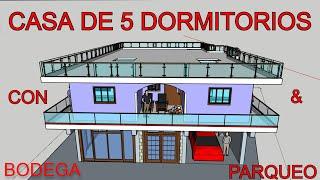 CASA DE 5 DORMITORIOS CON BODEGA Y PARQUEO