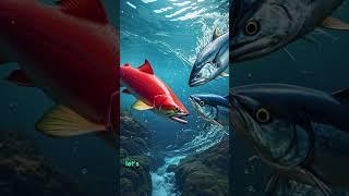 Mystery me,  Tuna vs Salmon, who is the Winner? #shorts #shortvideo #shortsfeed #challenge #facts