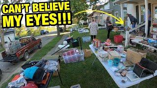 $900 SPENT AT YARD SALES BEFORE 9AM!