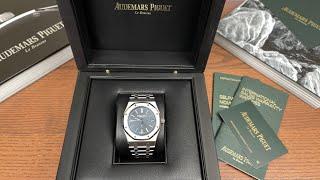 Audemars Piguet Royal Oak "JUMBO" EXTRA-THIN Ref.15202ST- Unboxing and Date Set Up