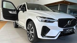 2025 White Volvo XC60 B5 AWD Ultra Dark - Interior and Exterior Walkaround 4K