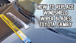 How to replace windshield wiper blades 2016 Toyta Camry Hybrid video #toyotacamry #toyota