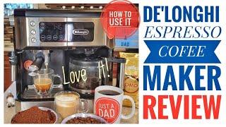 I LOVE De Longhi Espresso & Coffee Maker All In One REVIEW & How To Make Cappuccino