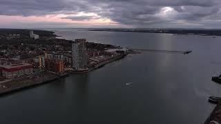 Southampton Docks & Itchen Bridge - Drone Footage