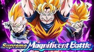 EXPLODING RAGE ONLY vs Movie Supreme Magnificent Battle 3 SSJ Goku Vegeta Trunks | DBZ Dokkan Battle