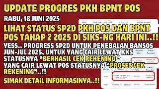 INFO STATUS SP2D PKH BPNT POS TAHAP 2 2025 DAN PENEBALAN BANSOS JUNI-JULI 2025
