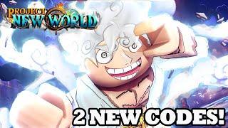 2 NEW! PROJECT NEW WORLD CODES (ROBLOX)