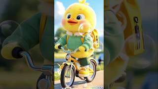 Cute ducksenjoybicycle ride #aramsamsam #trending #funny #cartoon #duckdance #duck #shortvideo