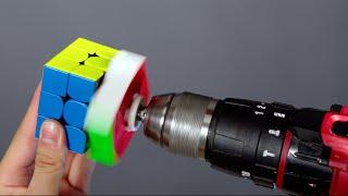 How fast can you solve a Rubik's Cube with a Drill?