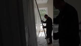 Andrew Nebbett Designs Bespoke Rolling Retractable Wardrobe Ladder Solution