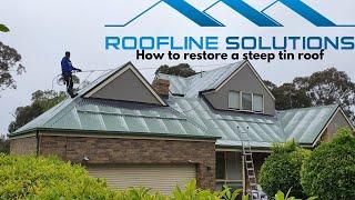 How to safely restore a steep tin roof