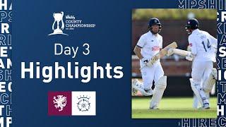 Vince & Dawson Star In Nervy Chase | Somerset v Hampshire - Vitality CC, Day Three Highlights