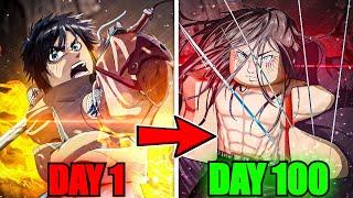 Spending 100 Days As Attack Titan Eren Yeager In Attack on Titan Revolution...(Roblox)