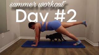 Day #2 Summer Flow 30 Day Workout Challenge - Core 11 Mins At Home No Equipment