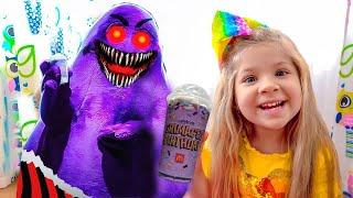 Diana and Roma Try the Grimace Shake in Real Life - All Characters unlocked Kids Love Diana Show