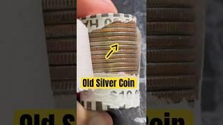 Old Silver Coin Found In Bank Roll!