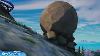 Dislodge a Runaway Boulder with a Slide Kick - Fortnite