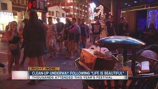 Cleanup underway after Life is Beautiful