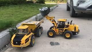 XDRC 1/14 Hydraulic Wheeled RC Loader and 1/14 Volvo 6*6 RC Articulated Truck