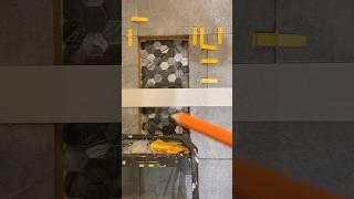 How to layout a schluter niche top and bottom perfect full tile #diytip #construction