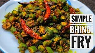 Simple Bhindi Fry Easy nd Quick recipe || Food Rewind