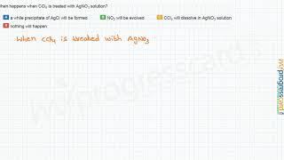 When happens when CCl4 is treated with AgNO3 solution?