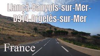 Llançà-Banyuls-sur-Mer-D914-Argelès-sur-Mer - Driving- French region