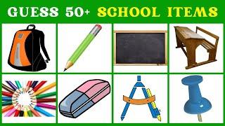 Picture Quiz - Can You Guess the School things? | School things Quiz | Learn Entry