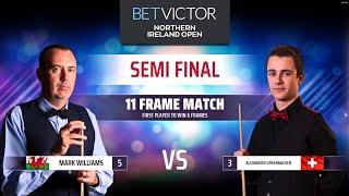 Snooker Northern Ireland Open Semi Final Alexander Ursenbacher vs Mark Williams Frame 9 and 10