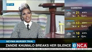 Zandie Khumalo breaks her silence