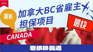 加拿大BC省雇主担保移民｜加拿大移民｜British Columbia employer sponsored immigration｜加拿大｜