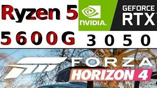 GeForce RTX 3050 -- AMD Ryzen 5 5600G -- Forza Horizon 4 Benchmark