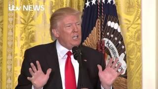 Trump attacks 'fake news' in fiery media conference