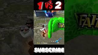 1 VS 2 FREE FIRE ‍� || Gaming with abir #freefire  #shorts  #castomfreefire