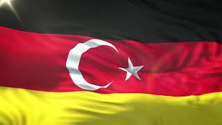 3D Flagge der Deutschtürken (Türken in Deutschland) / Flag of Turks in Germany (Germanturks)