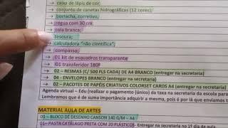 Lista de material escolar da minha filha/ 9° ano do fundamental II VÍDEO EXTRA