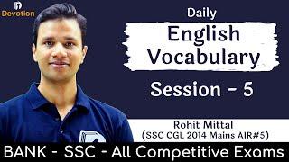 [5] English Vocabulary for govt jobs | Devotion Institute | Rohit Sir English