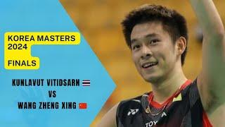 Kunlavut Vitidsarn  Vs Wang Zheng Xing  - Korea Masters 2024 | Final