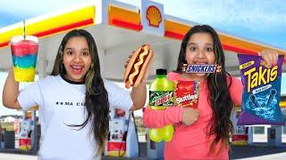 تحدي يوم كامل نأكل  من محطات البترول ! !Eating Only GAS STATION FOOD for 24 Hours