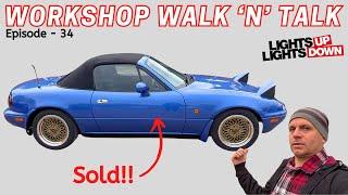 Laguna Blue Mk1 MX5 sold & Rare wheels for sale - workshop 34