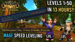 Mage 1-50 In 13 Hours | WoW Season of Discovery | Speed Leveling | KallTorak Wild Growth NA