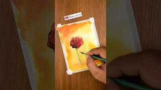 rose day drawing #watercolour #roseart #painting #rosepainting # ytshorts #shorts