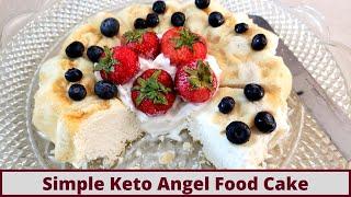 Simple Keto Angel Food Cake (Nut Free And Gluten Free)