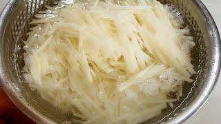 감자채 많이 썰어 기름에 볶지않고 이렇게 드세요!! 더위도 이기고 살도 안찌고 맛있어요/감자냉국 Potato Cold Soup