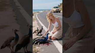 See how the human rescue the peacock and peacock gave back #rescue #animals #pets #nature