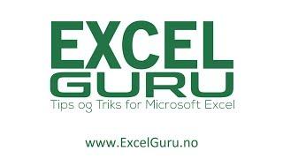 Excel på norsk: Velkommen til ExcelGuru