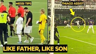 MESSI gave Thiago Messi tips before his son made an ASSIST for Miami U12 vs Orlando in today match